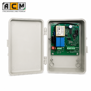 ACM 12C055 rolling shutter control board for automatic roller shutter motors, remote operation, access control, and commercial security systems in Oman.