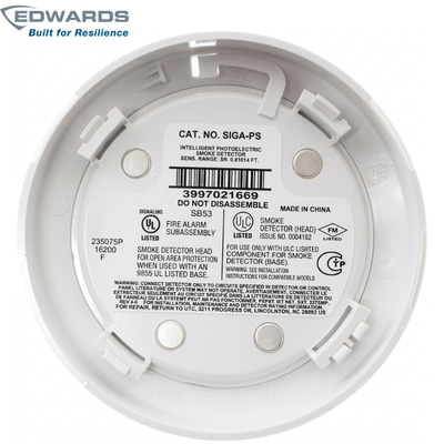 Fire Security Alarm System / Smoke Detectors / Edwards SIGA-PS Intelligent Photoelectric Smoke Sensor