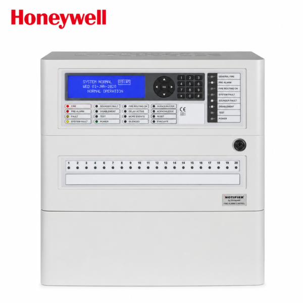 Honeywell Morley-IAS DXc2 addressable fire alarm control panel with LCD display in Oman