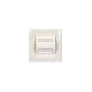 Opterna SCS-AFP-UK-1-WH fiber optic faceplate for FTTH connections, structured fiber cabling and reliable broadband network installations in Oman