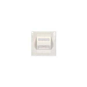 Opterna SCSAFPUK2WH dual-port fiber optic faceplate for FTTH connections, structured fiber cabling and reliable broadband network installations in Oman