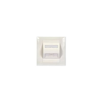 Opterna SCSAFPUK2WH dual-port fiber optic faceplate for FTTH connections, structured fiber cabling and reliable broadband network installations in Oman