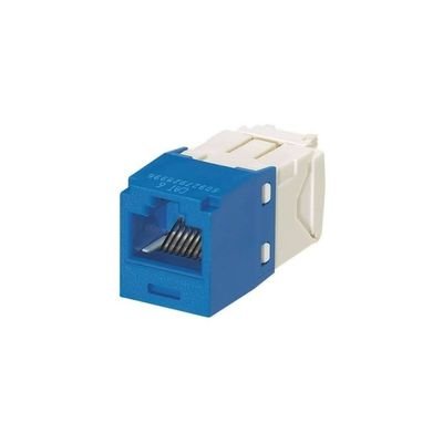 Panduit CJ688TGBU Cat6A RJ45 keystone jack for high-speed Ethernet connectivity, reliable network data transmission and professional structured cabling installations in Oman