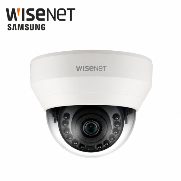 Samsung Wisenet HCD-E6020R 2MP Full HD IR dome camera for clear CCTV surveillance, infrared night vision, and reliable indoor security systems in Oman.